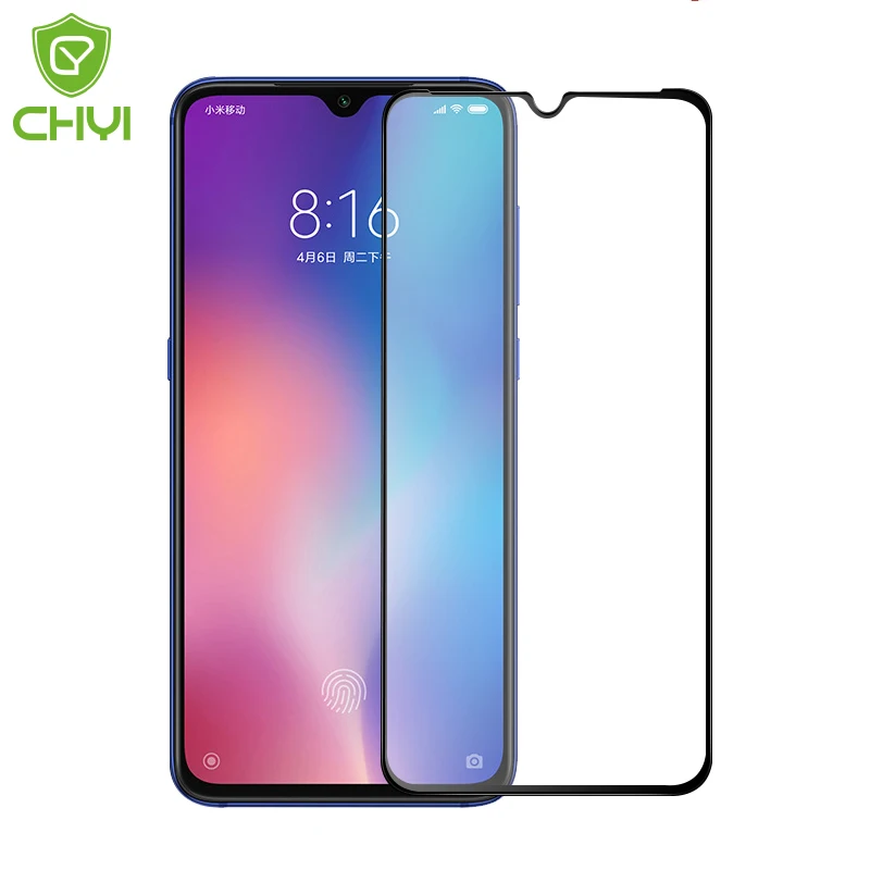 

CHYI protective glass for Xiaomi Mi 9 8 lite Screen Protector Full glue tempered film for xiaomi 9t pro 9 se a3 poco X2 F1glass