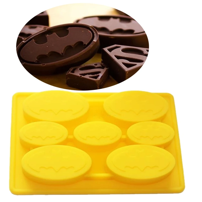 Силиконовая антипригарная форма для выпечки 7 отверстий|silicone bakeware|baking decorationbatman