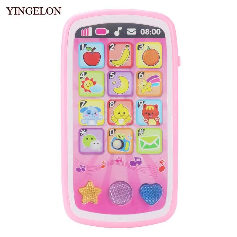 

YINGELON Fun Plastic Electronic Voice Babyphone Educational Toys For Children 3 Years Music Player Smartphone Toy Gift For Kids