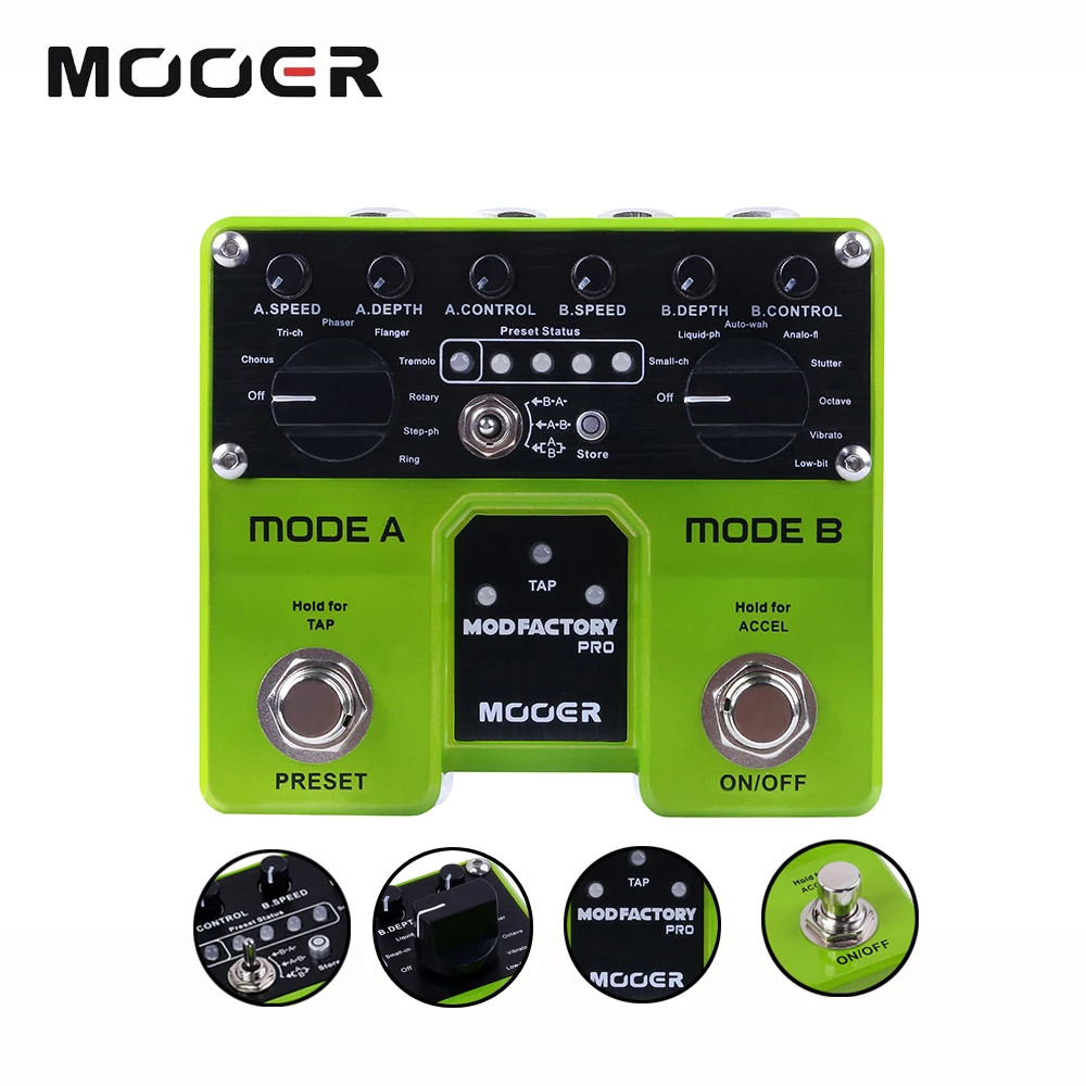 

Mooer Mod factory Pro Modulation Guitar Effect Pedal with 16 Modulation Effects Adjustable Signal Chain Routing