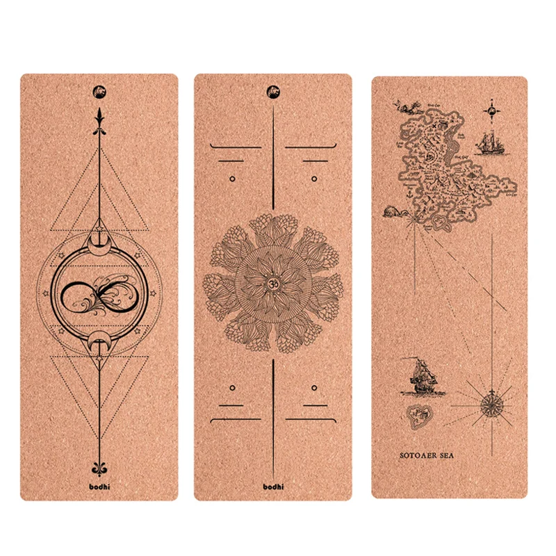 TPE+Cork Non-slip Yoga Mat Fitness Mats Position Line Eco-friendly Natural Cork Yoga Mattress Pilates Mat Exercise Training Mats TPE+Cork Non-slip Yoga Mat Fitness Mats Position Line Eco-friendly Natural Cork Yoga Mattress Pilates Mat Exercise Training Mats