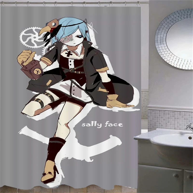 

Sally Face Shower Curtain European And American Style Bathroom Decoration a Variety Of Size Printing Support Custom