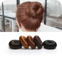 Горячие Для женщин синтетического волокна волос Bun пончики кольцо светлые волосы парик расширение F811