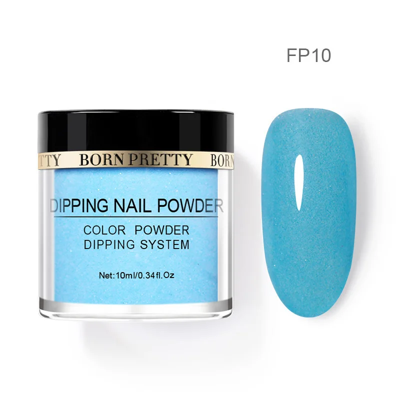Набор пудры для ногтей BORN PRETTY, флуоресцентный эффект, система для маникюра, естественная сухая, без лампы, для украшения ногтей - Цвет: BP-FP10