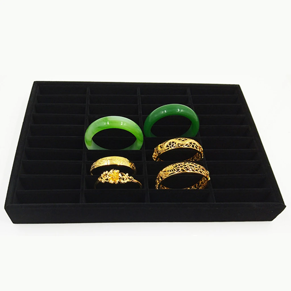 MagiDeal Men Women Jewelry Tray Showcase Display Bangle Wristband Organizer Bracelet Collection