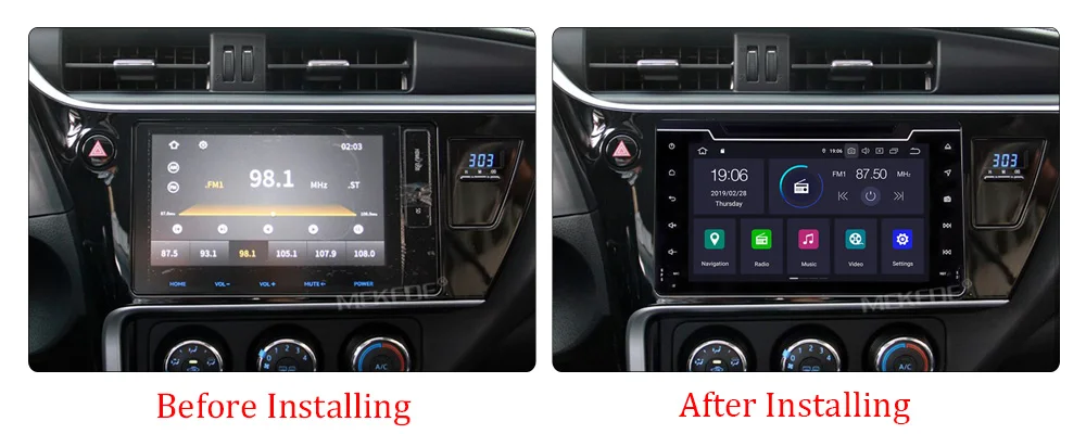 Perfect PX30 Android 9.0 Car DVD Player for Toyota Corolla Auris Fortuner Estima vios Innova 2016 2017 2018 gps navigation car player 1