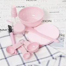 Набор 9 в 1 инструменты для ухода за кожей лица чашка для приготовления масок палочка щетка ложка комплект губок пузырьковая косметическая бутылка с распылителем инструмент