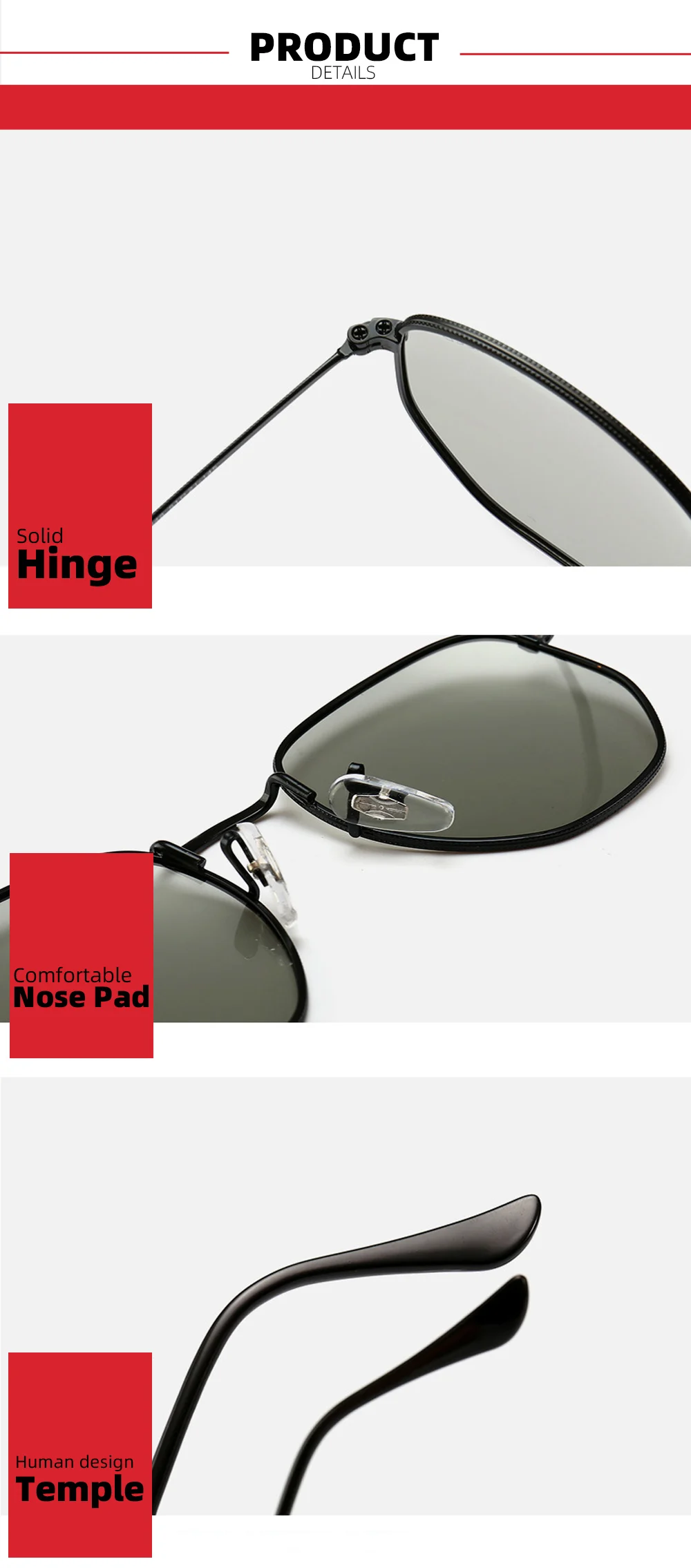 big sunglasses for women VIVIBEE Oval Women Fashion Photochromic Sunglasses Polarized Ladies Metal Gold Frame Sun Glasses 2021 Trending Female Shades big sunglasses