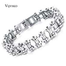  PUNK Biker 316L Stainless Steel Mens Bracelet Fashion Jewelry Bike Bicycle Chain Jewellery pulsera hombre acero inoxidable 