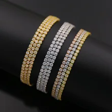 DJM AAA качественные модные ювелирные изделия Роскошные три ряда циркониевые браслеты для женщин(DJ0663