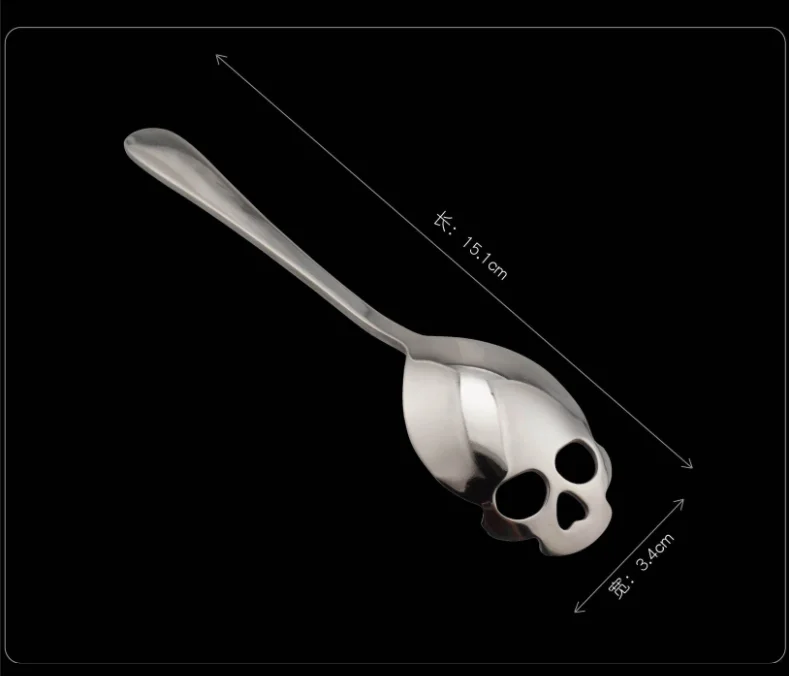 Умный дом 15,1*3,4*0,25 см в виде черепа из тонкого и ложка из нержавеющей стали кофейные ложечки десертное мороженое конфеты чайная ложка