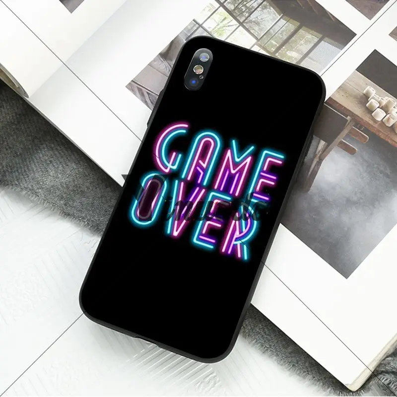Black background fluorescent small pattern font neon