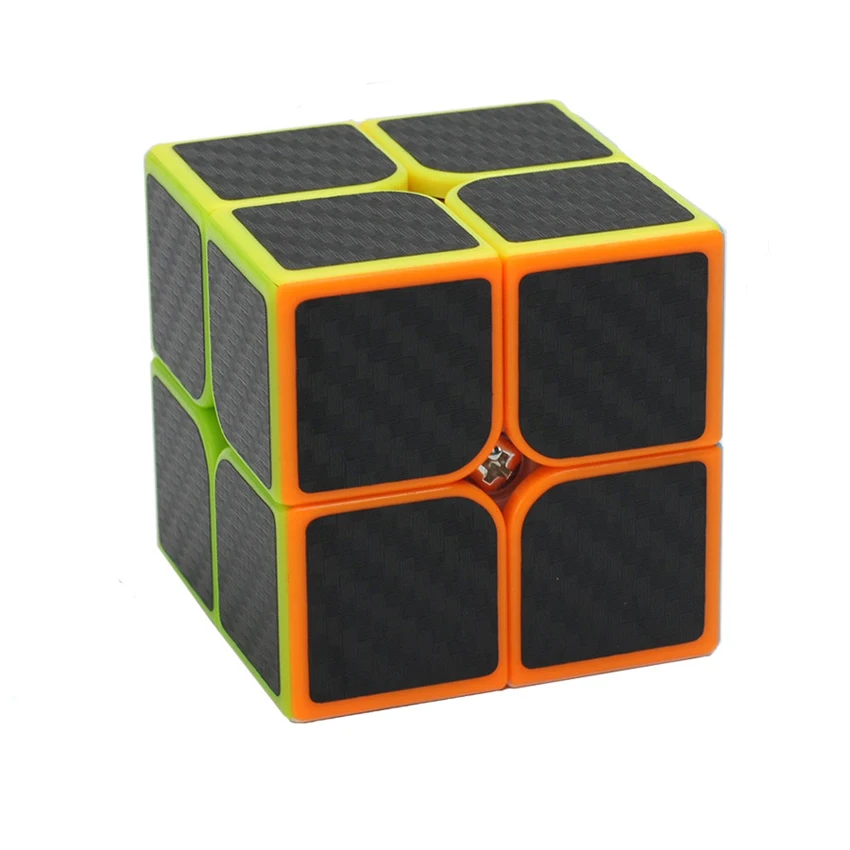 QIYI Cube 3x3x3 5,5 см наклейка из углеродного волокна профессиональные скоростные магические Кубики-пазлы детский куб 3x3x3 подарок мини-куб