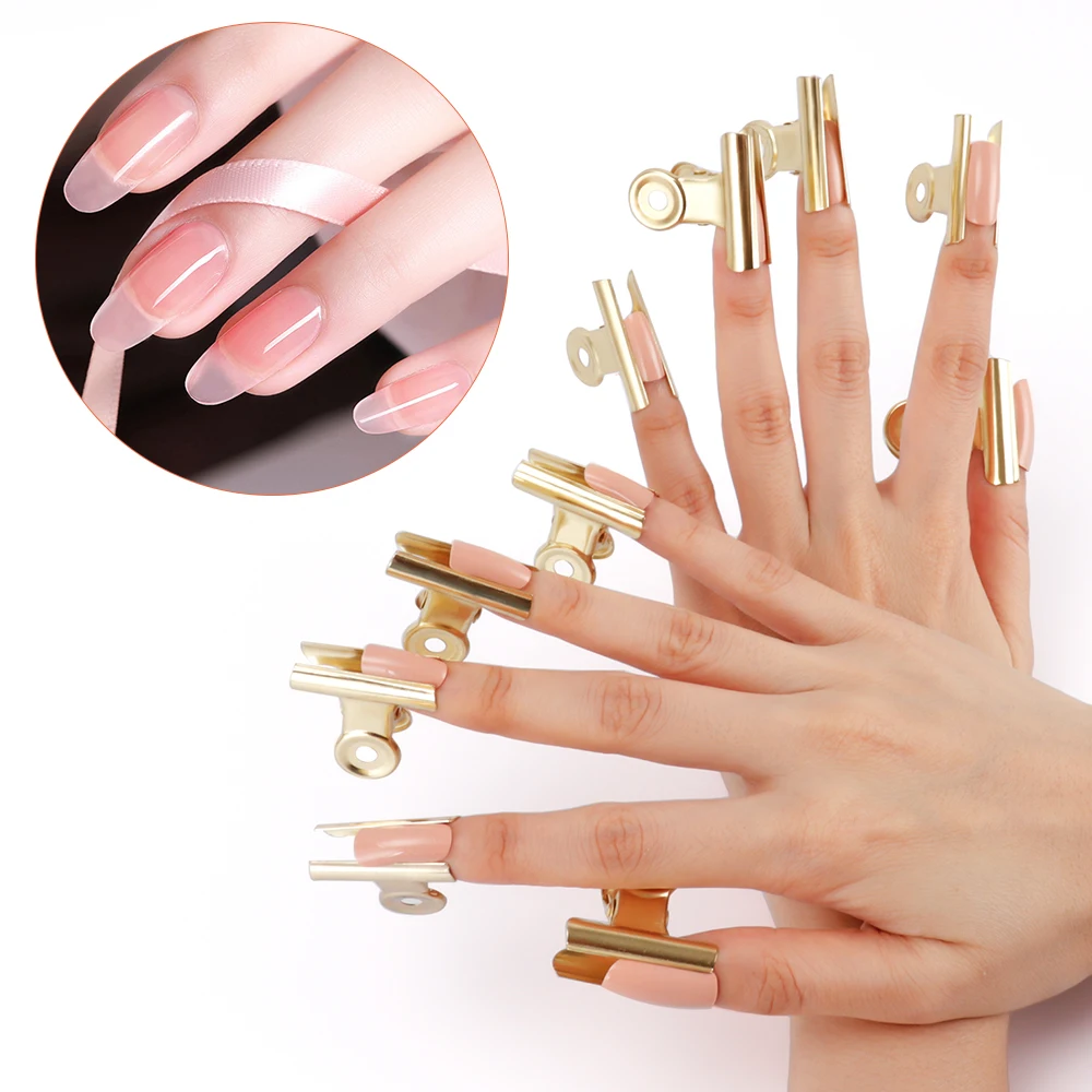 Дизайн ногтей расширение Форма для ногтей шелковые шарфы стекловолокна ногтей кривизны пинчинг зажимы многофункциональный удлинитель набор инструментов