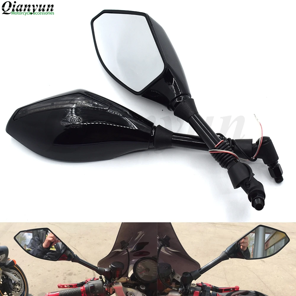 

Universal motorcycle LED turn signal rear view mirror turn signal indicator for Ducati DIAVEL 1198 1098 749 MULTISTRADA MONSTER