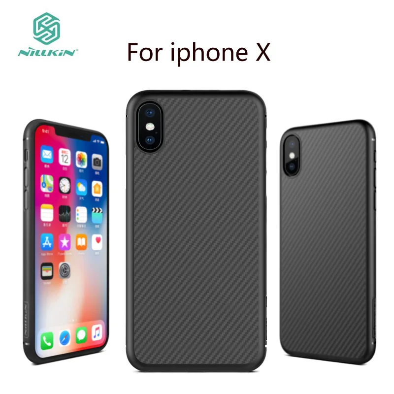 

Nillkin For iPhone X Case NILKIN Synthetic Carbon Fiber Hard PC Phone Back Cover For iPhone X Phone Shell