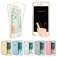 

5C or SE Crystal Touch Full body Transparent Case for iPhone 5C SE Cover Soft Silicone Phone bag Cases for iPhone5C iPhoneSE