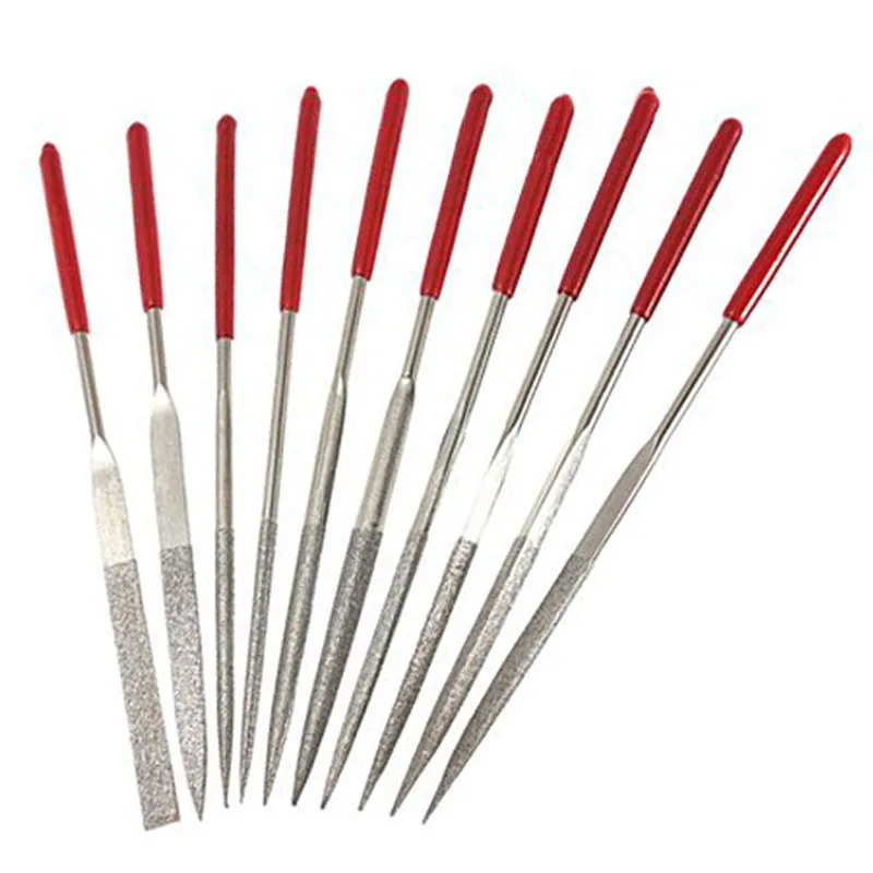 

Multi-shape Diamond Hand-Tools File 10pcs 160mm Needle Files Jeweler Carving Craft Tool Metal Stone diamond needle file set HR