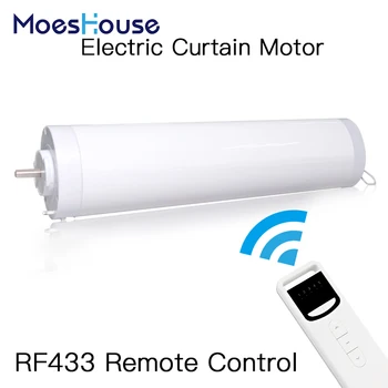 

5 Wires Automatic Electric Curtain Motor Open Closed Windows Motorized Motor 433MHZ Remote Control for Smart Home