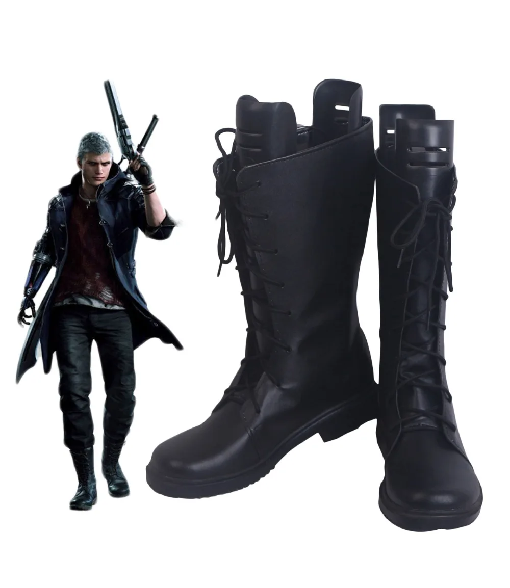 

Nero Cosplay Boots Black Shoes Custom Made Any Size for Unisex