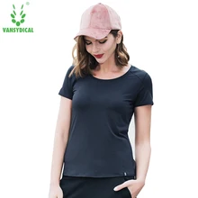 Vansydical рубашка для йоги Топ спортивные компрессионные женские спортивные футболки с коротким рукавом для фитнеса женские футболки майки для бега