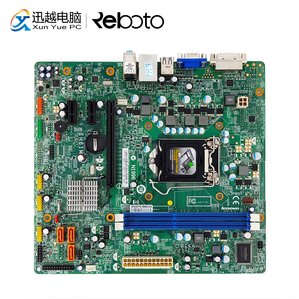 

For Lenovo IH61M VER4.2 Desktop Motherboard IH61M V4.2 H61 Socket LGA 1155 i3 i5 i7 DDR3 16G DVI VGA Micro ATX