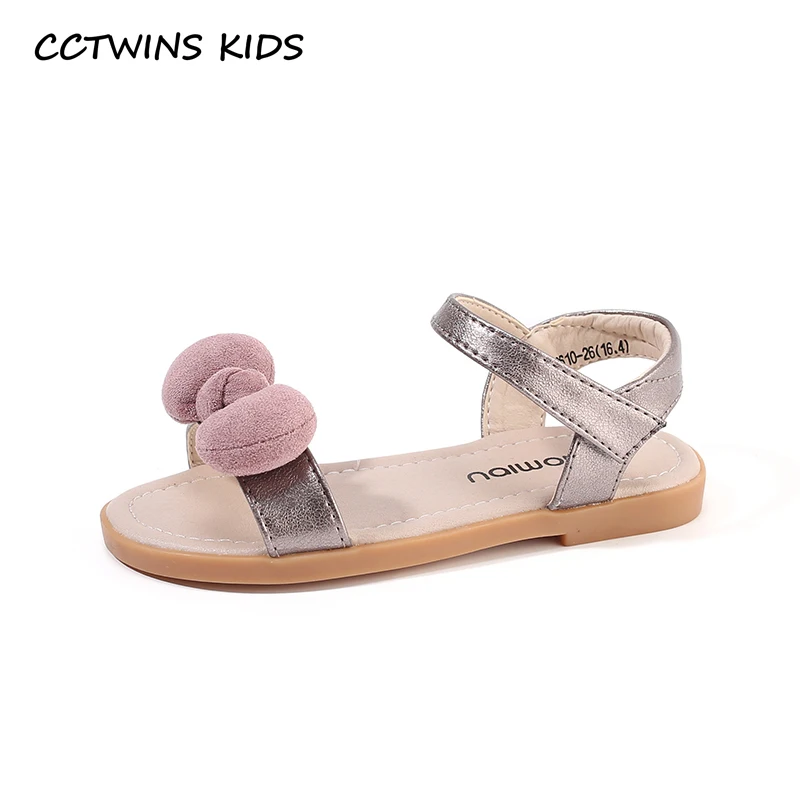 

CCTWINS Kids Shoes 2019 Summer Girls Fashion Bow Tie Party Dress Shoe Toddler Children Flat Princess Baby Brand Sandals PS757
