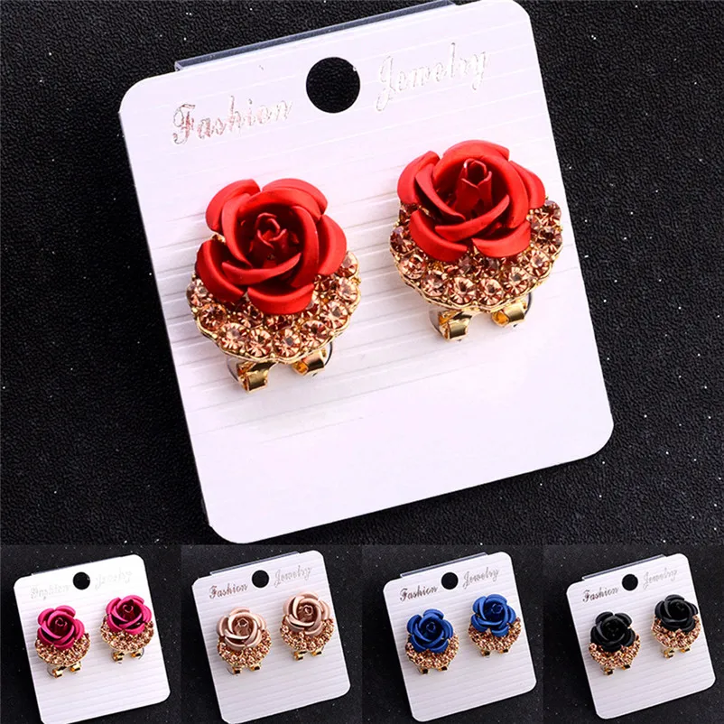 2018 Fashion earrings for women Bohemia Flower Rhinestone  Earrings For Women Summer Style Jewelry Brincos Bijoux Femme J06#N (6)