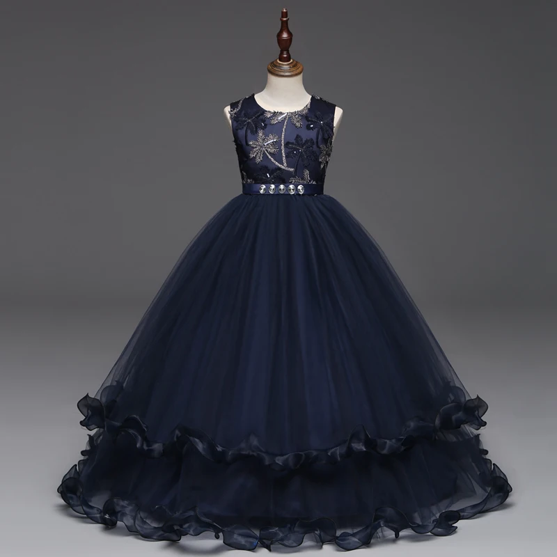 

Childish Summer Flower Girl Dress Ball gowns Kids Dresses For Girls Party Princess Girl Clothes For 6 11 14 Year Birthday Dress