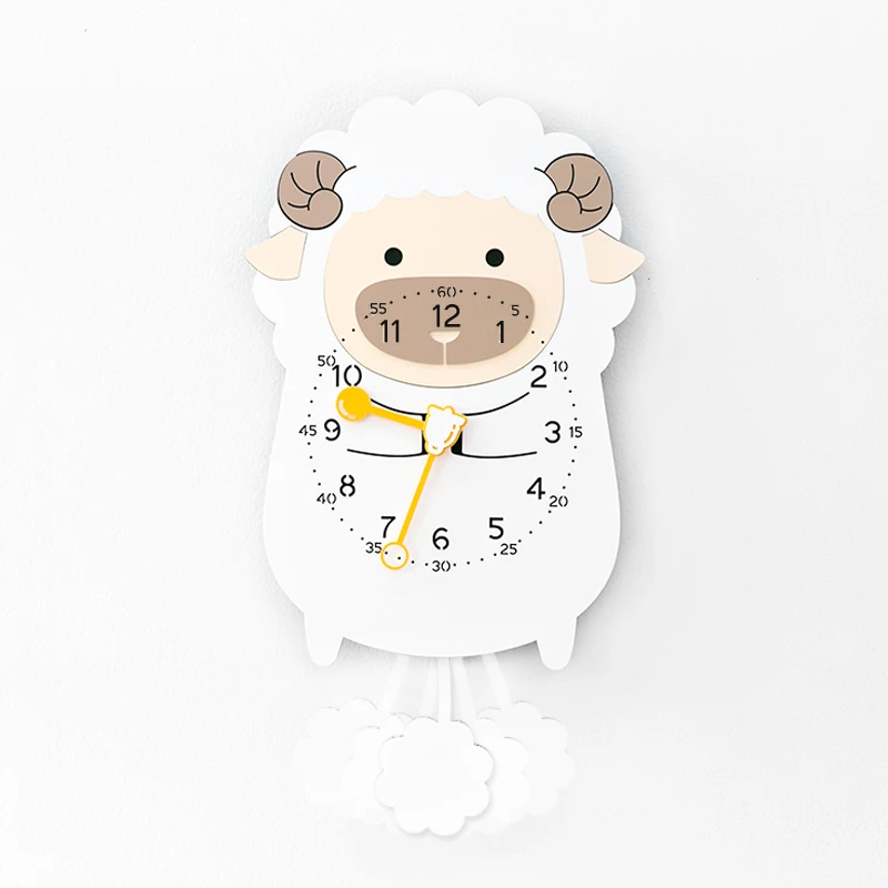 

New Arrival No Frame MDF Wall Clock Modern Animal Cartoon Design Fashion Wood Decorative DIY Children Room Wall clock