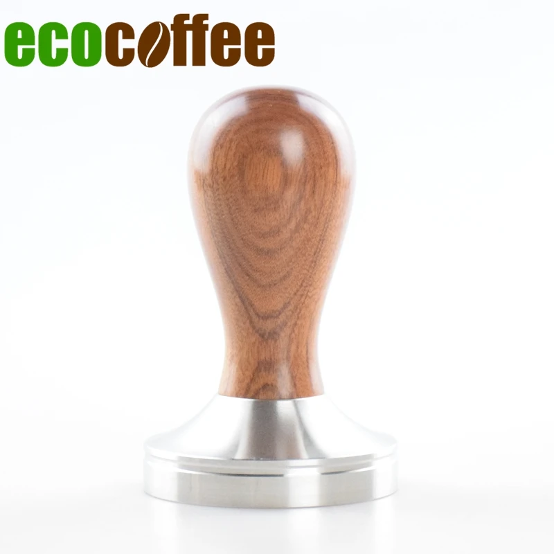 

Professional Wooden handle Coffee Tamper 304 Stainless Steel Base 58.35MM Espresso Hammer