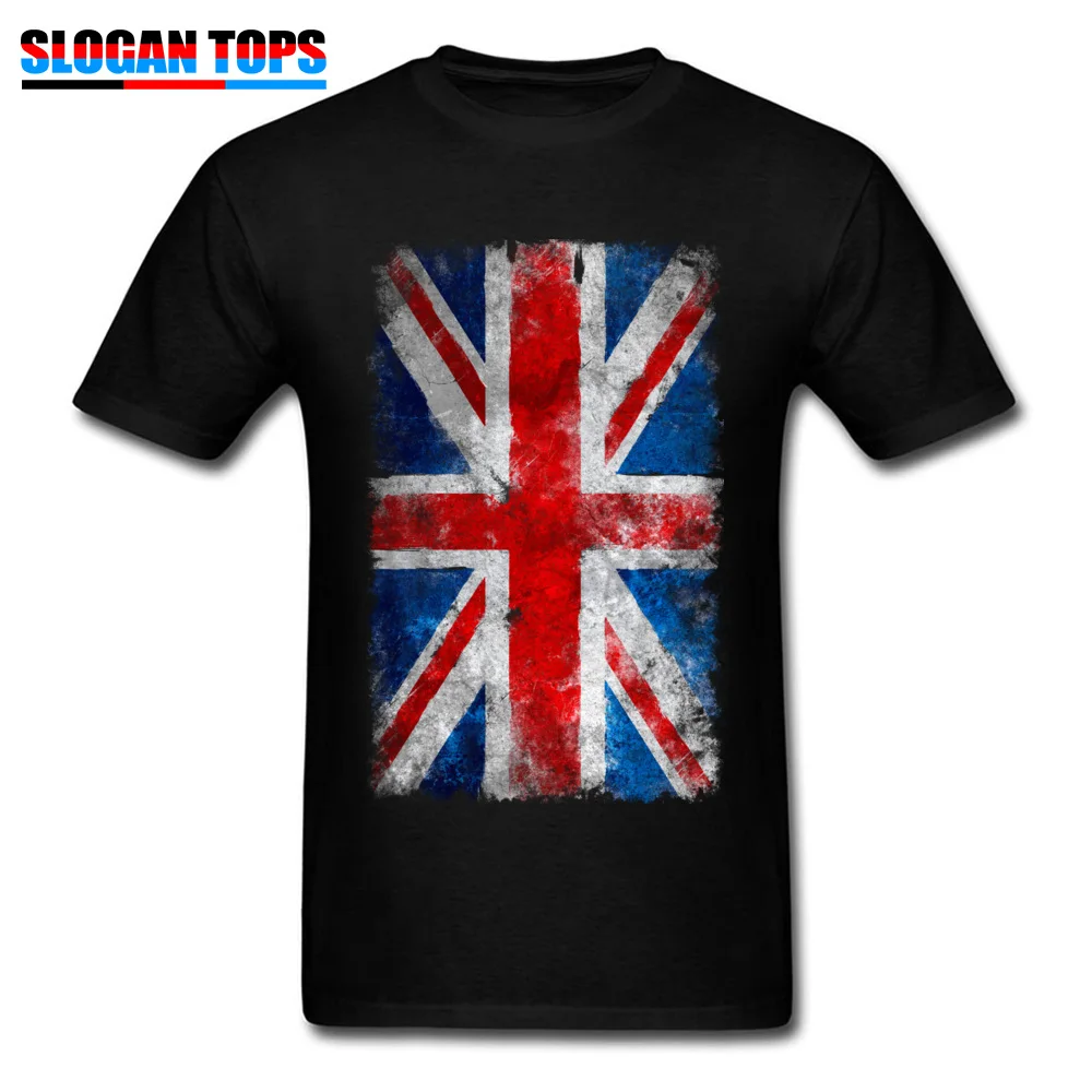 Union Jack Vintage O Neck T-Shirt Summer Tees Short Sleeve New Coming All Cotton Casual Clothing Shirt Funny Men Union Jack Vintage black