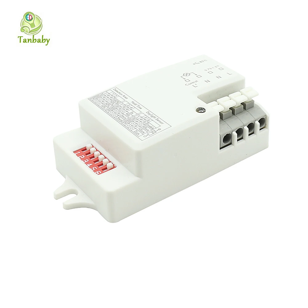 

Led Microwave Radar Sensor Switch AC220V 6M light control Hunman Body Motion HF Detector Lights Switch for led lamp