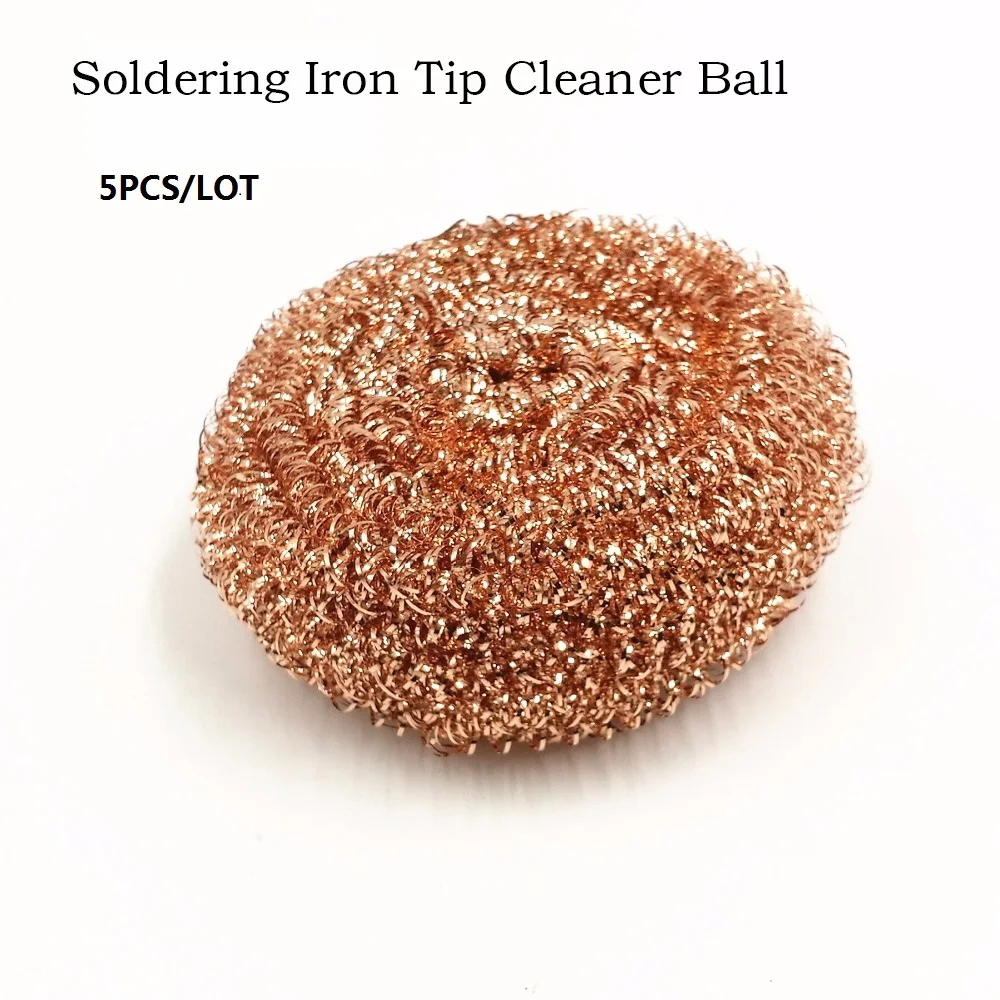 

NOVFIX 5pcs Welding Soldering Solder Iron Tip Cleaner Cleaning Steel Wire Sponge Ball Welding Soldering Accessories