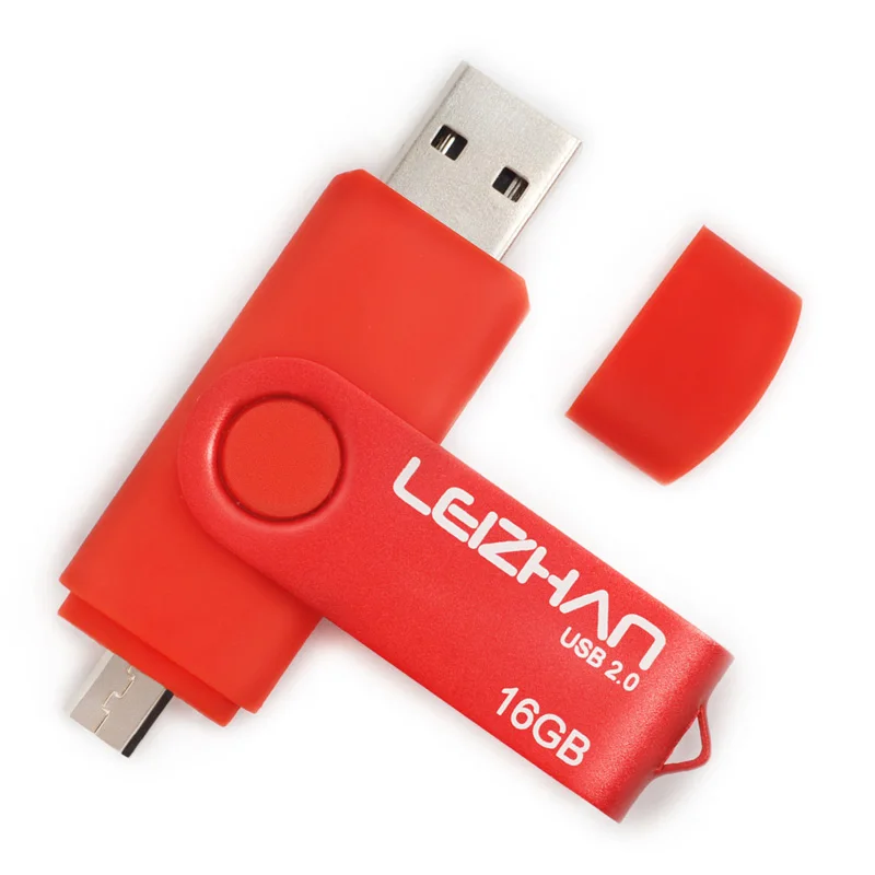 LEIZHAN 128 ГБ Micro USB флеш-накопитель 64 ГБ 32 ГБ 16 ГБ 8 ГБ 4 ГБ Android флеш-накопитель фото-карта USB 2,0 карта памяти OTG Мобильный накопитель - Цвет: Красный