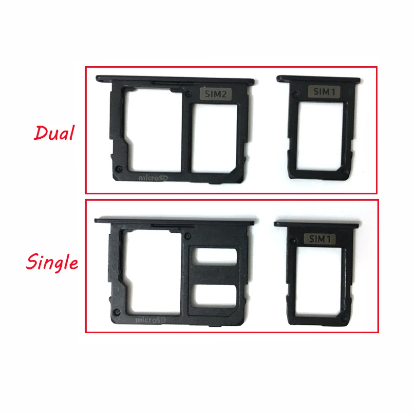 SIM & SD Card Holder Tray For Samsung Galaxy J5 J7 pro J530F J530 J730F J730 Single Dual Card Holder Slot Adapter