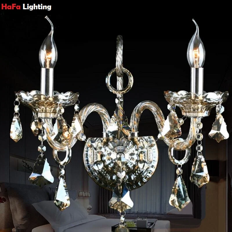  Crystal wall lamp Luxury Modern Living Room K9 crystal wall light Top Grade beside Crystal wall Lig - 32453061715