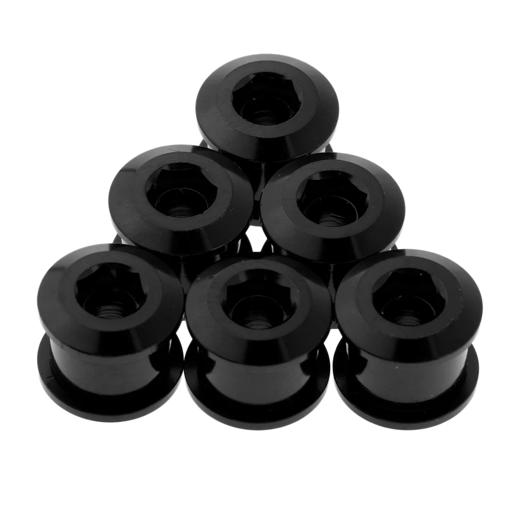 6PCS 7075 Aluminum Alloy CNC Bicycle Chainring Screws Bolts for Road Bike MTB Bicycle