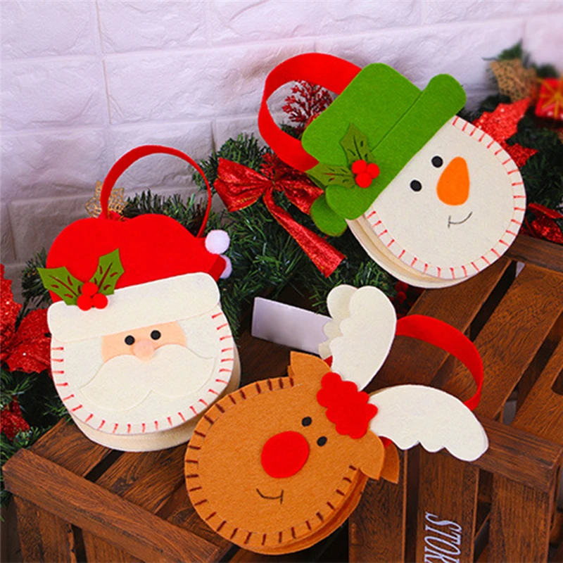 Милые портативные рождественские подарочные пакеты для конфет Рождественский