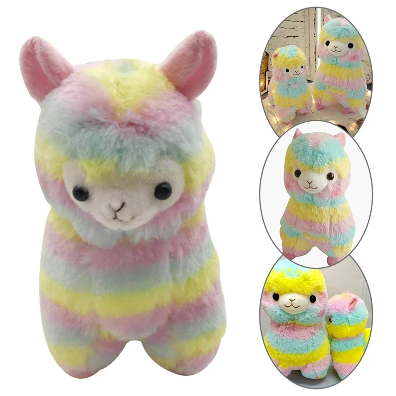 

13/18/35/45cm Rainbow Alpaca Plush Toys Cute Stuffed Toys Plush Doll Toys Children Kids Gift