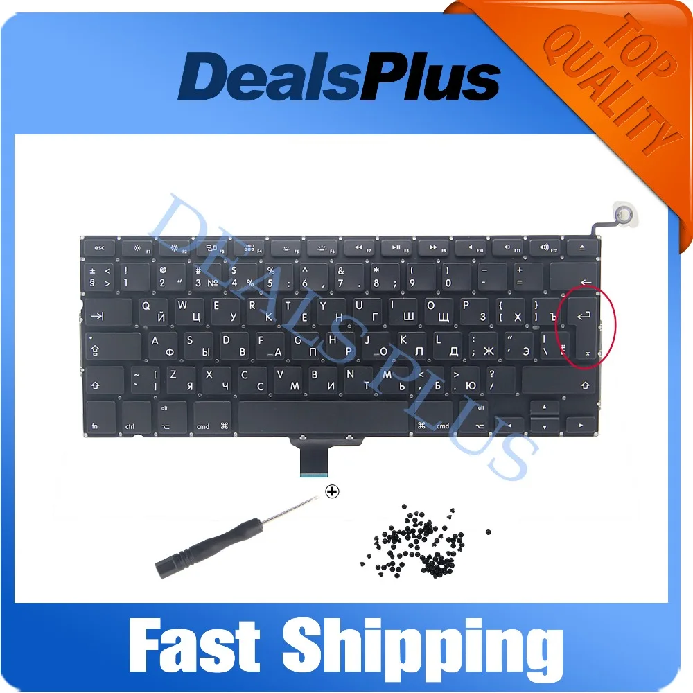 

New A1278 Russian RU Keyboard For Macbook Pro 13 inch A1278 MC700 MB990 MC374 MB466 md313 md102 Russian keyboard 2009-2012 YEAR