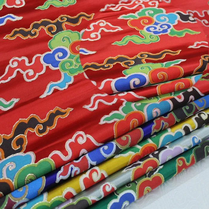В китайском стиле платье Ципао ткань этап Тибетский костюм буддийские украшения ручной работы жаккардом плетение ткани парчи