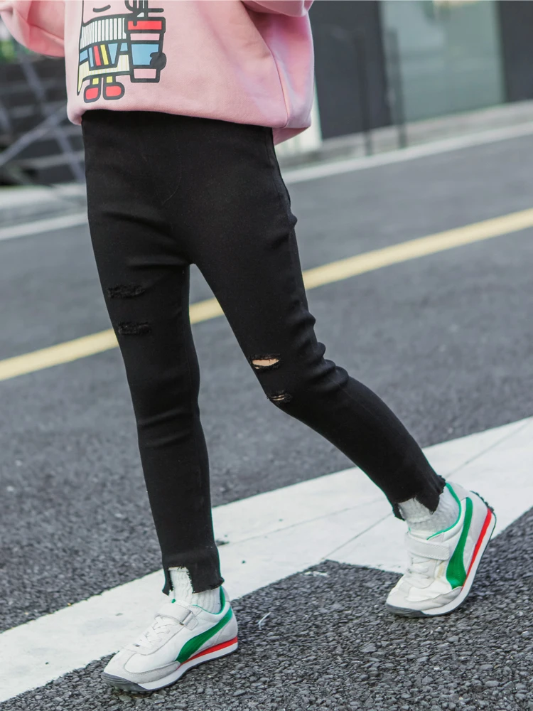 Штаны для девочек, осень, новые детские эластичные штаны, штаны для малышей