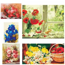 Масляная краска ing «цветок в вазе» краска ing по номерам краска цветок канва для DIY картина ручной работы украшение дома