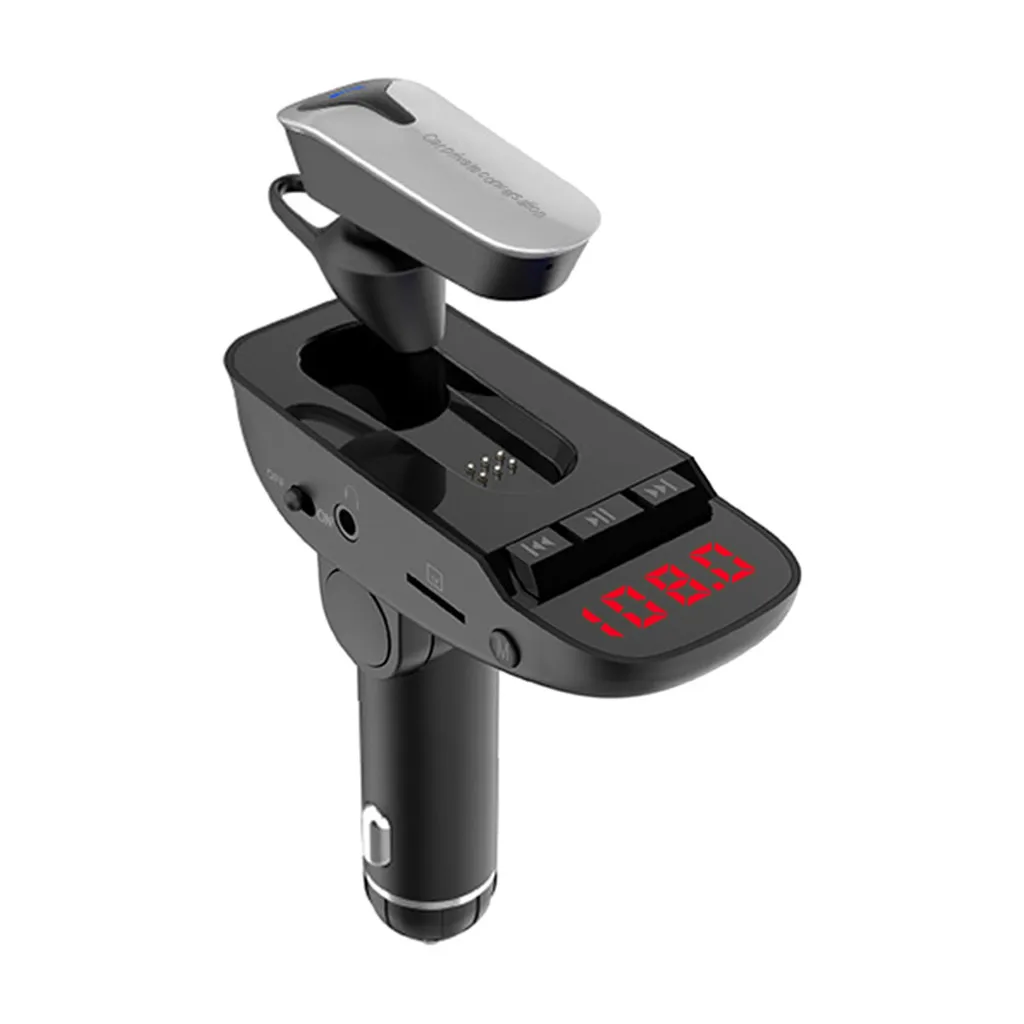 

Car MP3 Player Fm Transmitter Modulator With Bluetooth Headset Car Display Bluetooth MP3 Dual USB