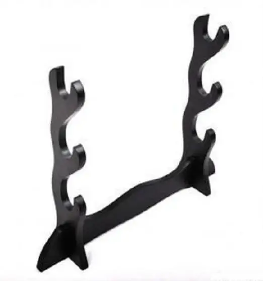 15/'/' MDF 3 Tier Wall Horizontal Mount Sword Katana Display Stand Hanger Black