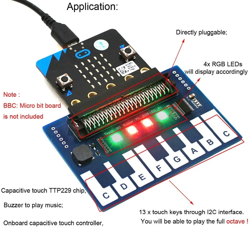 Mini Piano Module for BBC microbit  (2)
