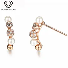 "MZH Изысканные ювелирные изделия Bijouterie алмаз 18K позолоченная драгоценность серьги серьги гвоздики ювелирные изделия для женщин дамы Свадебные подарки любвиCASE01012KA-3"