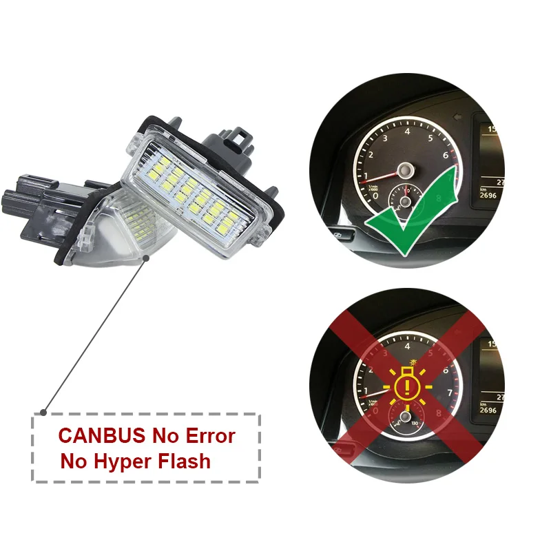 Светодиодный светильник для номерного знака для Toyota CAMRY-ACV51, ASV50(Asia) 11,12~(Gen 7th) HYBRID 12~(Gen 7th) автомобильные лампы с номером@ 12V