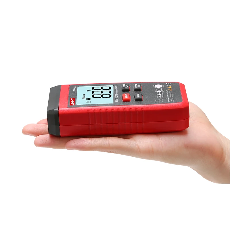 Мини Инфракрасный термометр UT306A с ЖК дисплеем 35 ~ 300C 31 572F красный лазерный